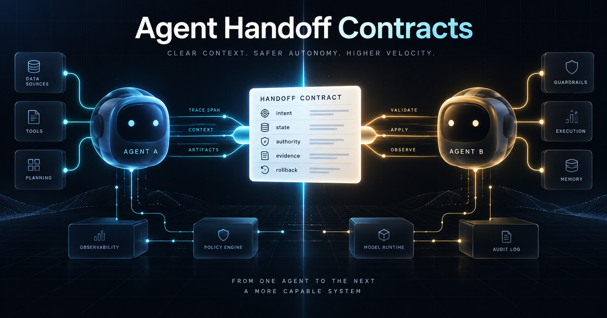 Your Agent Needs a Handoff Contract, Not a Passing Note