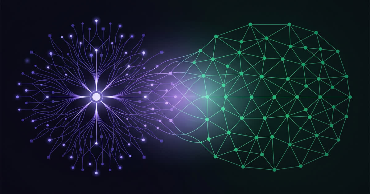 AI and Blockchain convergence concept