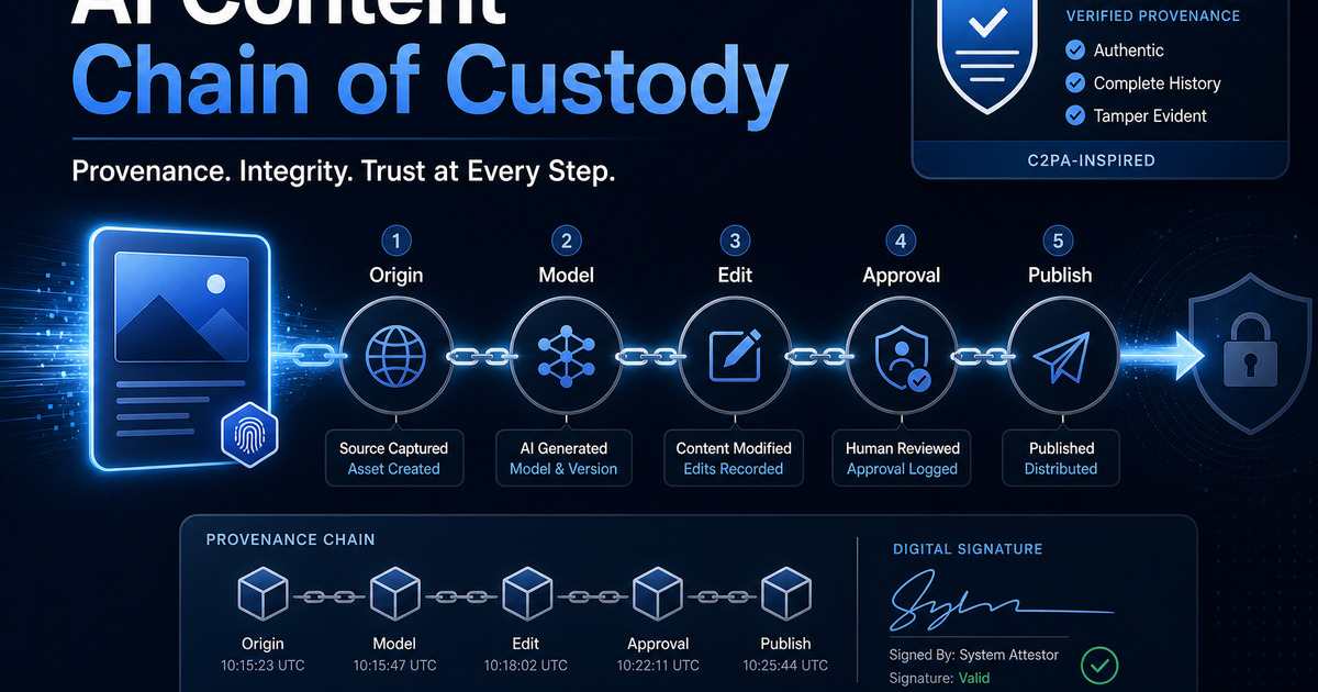 Your AI Content Pipeline Needs a Chain of Custody, Not Just a Watermark
