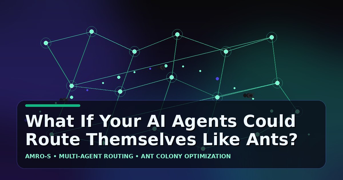 What If Your AI Agents Could Route Themselves Like Ants?