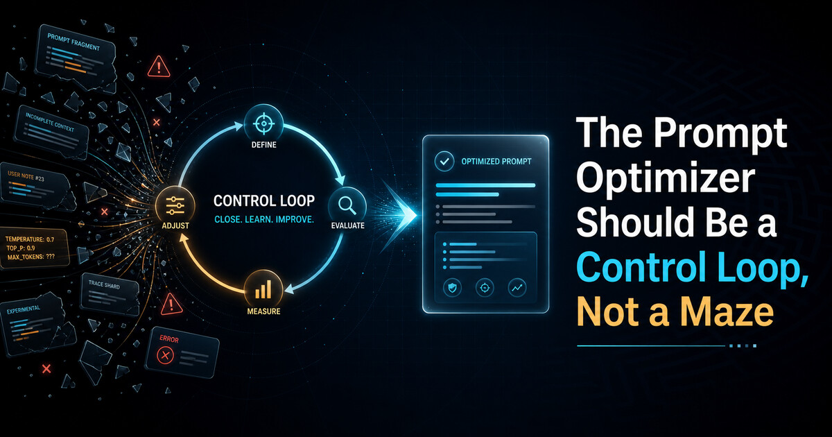 The Prompt Optimizer Should Be a Control Loop, Not a Maze