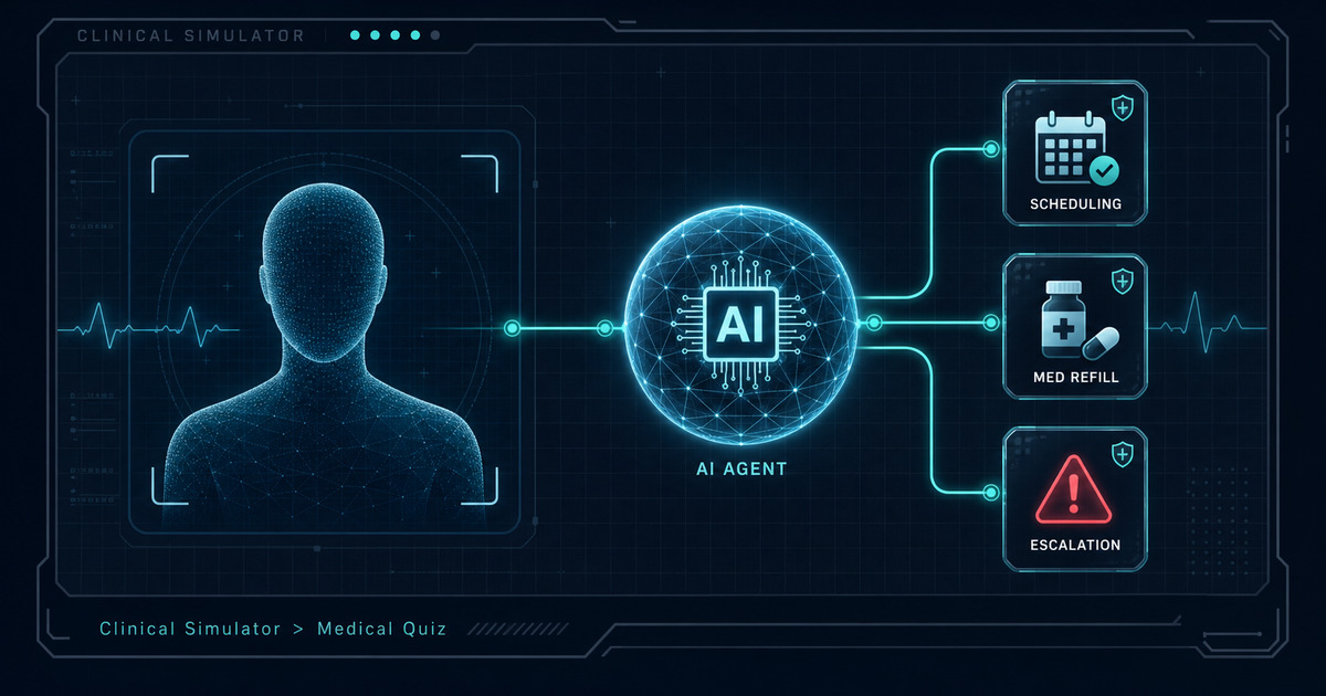 Your Patient Agent Needs a Clinical Simulator, Not a Medical Quiz