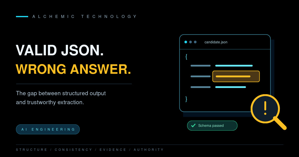 Valid JSON Can Still Be Wrong: Building Trustworthy AI Extraction