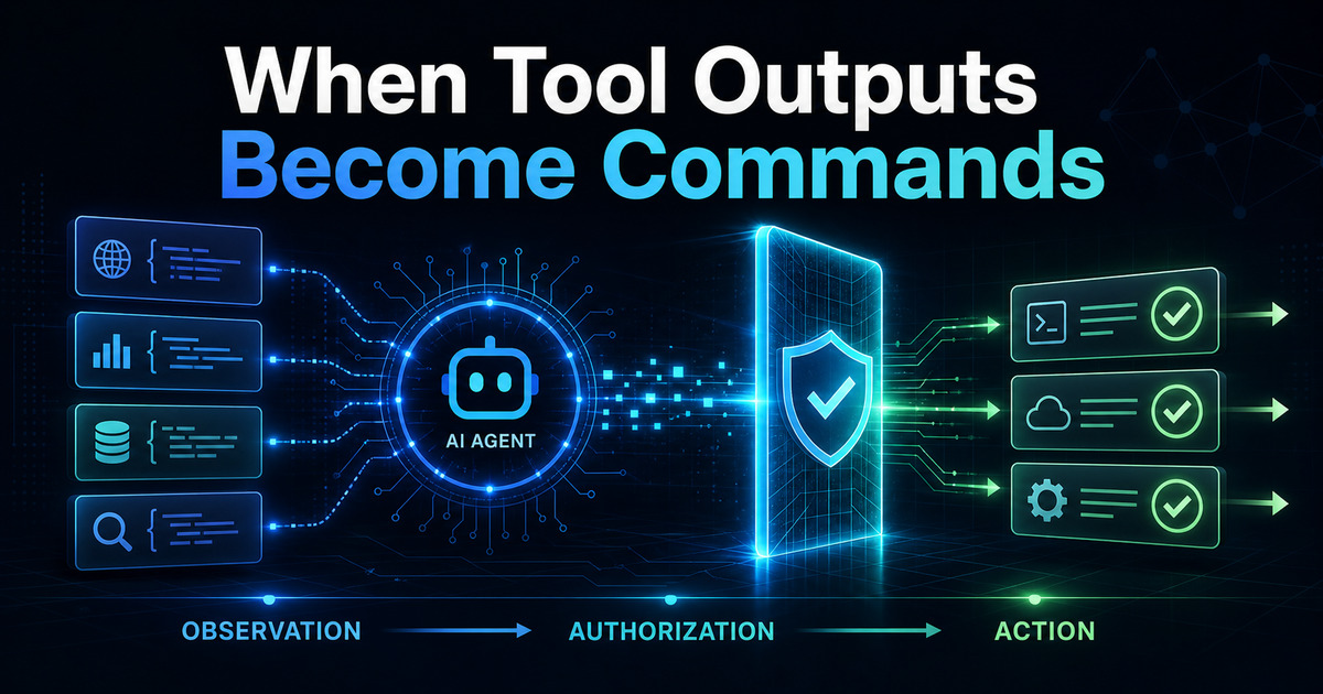 When Tool Outputs Become Commands, Agents Need Authorization Boundaries