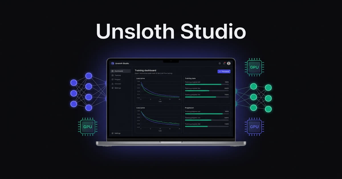 Unsloth Studio — local no-code LLM fine-tuning interface